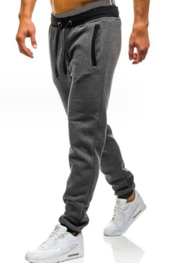 Men's Sporty Leisure Pants with Elastic Waistband and Practical Pockets Lisslune