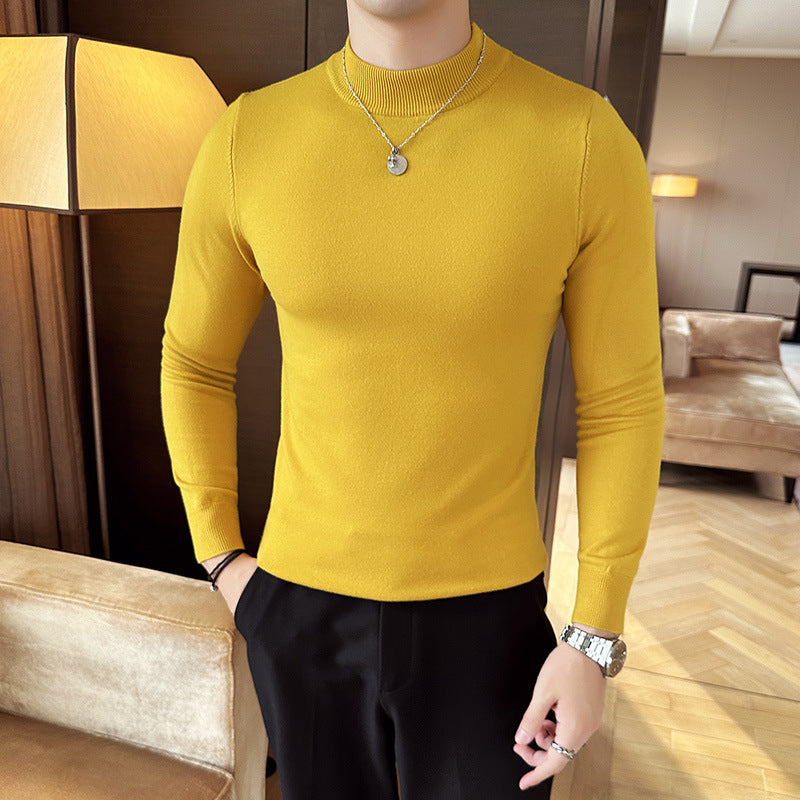 Men's stylish sweater with high collar and elegant fit Lisslune