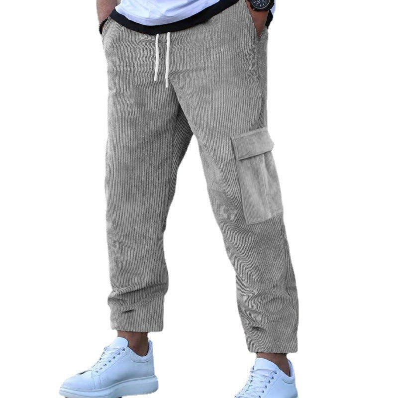 Men's comfortable cargo pants with elastic waistband Lisslune