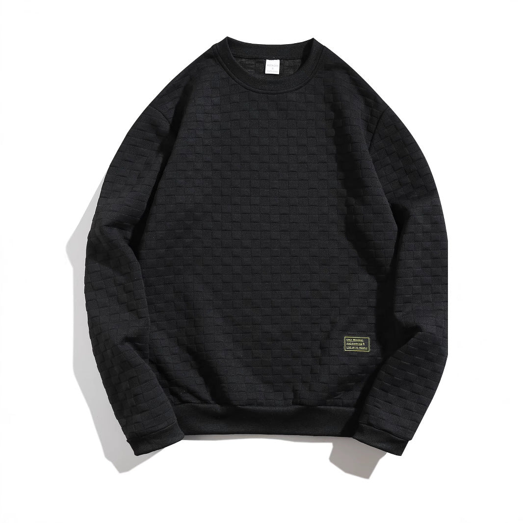 Men's sweatshirt with textured design and modern round neckline Lisslune