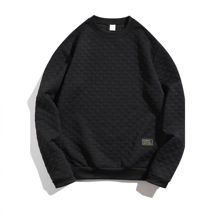 Men's sweatshirt with textured design and modern round neckline Lisslune