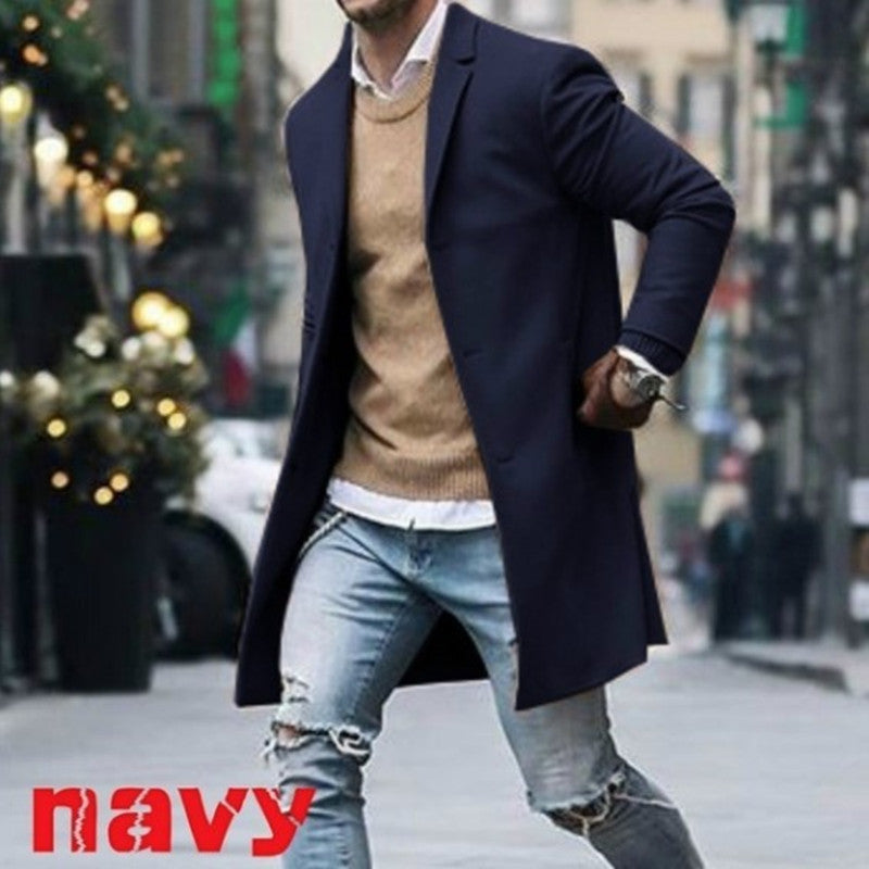 Men's stylish, tailored long coat Lisslune