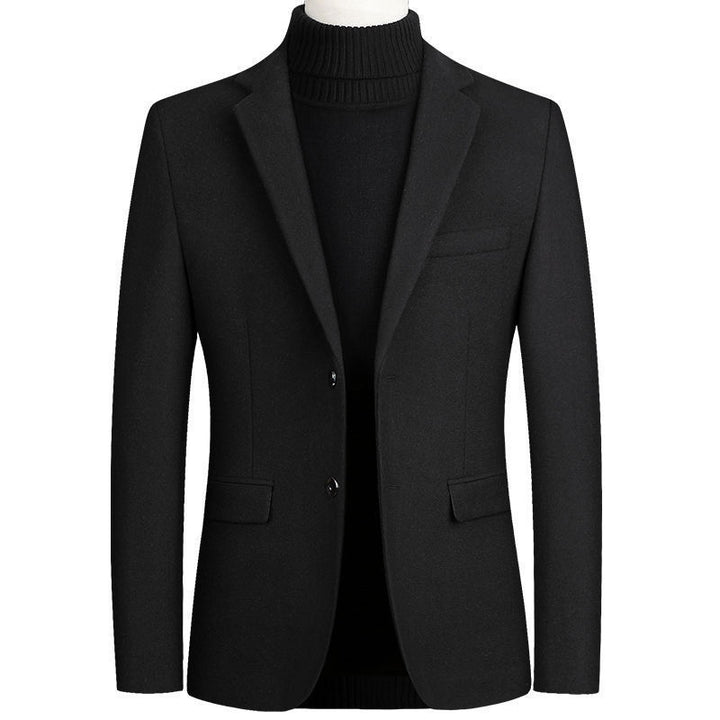 Men's elegant wool blazer in classic fit with fine texture Lisslune