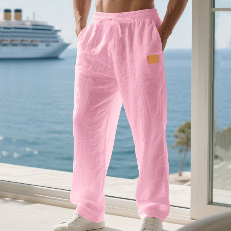 Men's comfortable and airy summer pants made of lightweight linen material Lisslune
