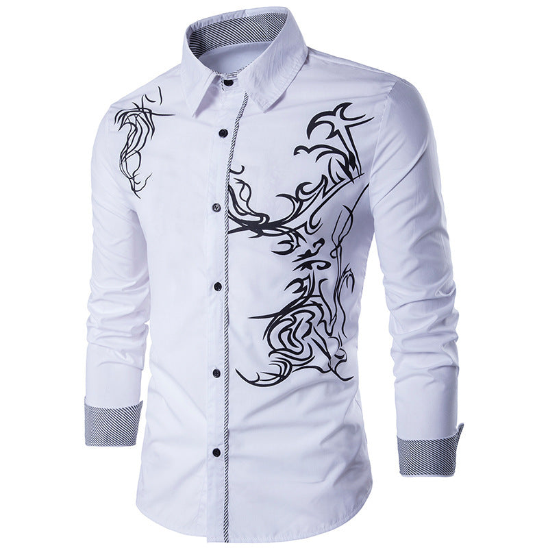 Men's shirt with creative graphic design and elegant cut Lisslune
