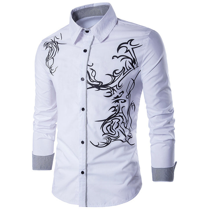 Men's shirt with creative graphic design and elegant cut Lisslune