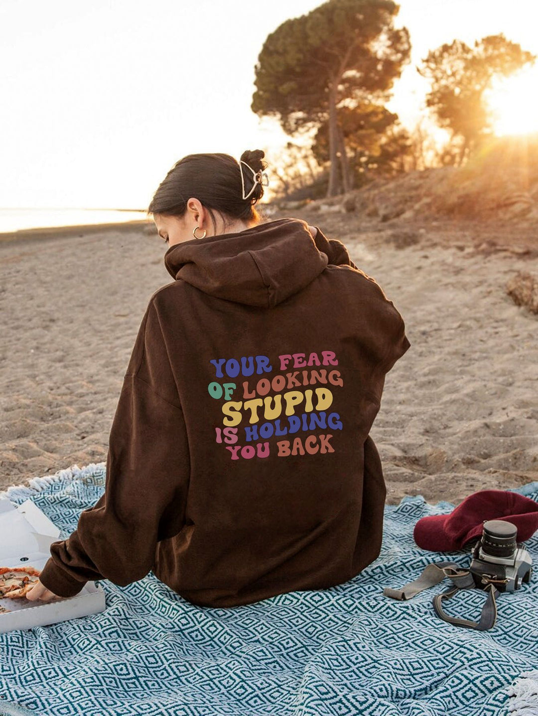 Women's hoodie with inspiring statement print Lisslune