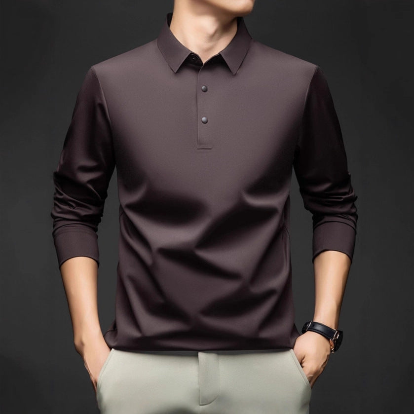Men's Long Sleeve Polo Shirt Lisslune