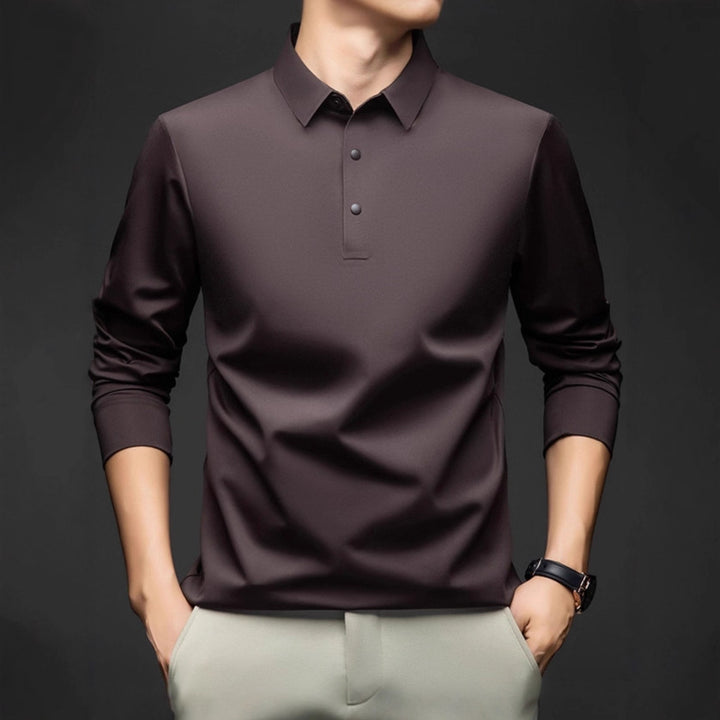 Men's Long Sleeve Polo Shirt Lisslune
