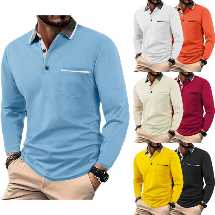 Men's polo shirt with modern color and collar contrast Lisslune