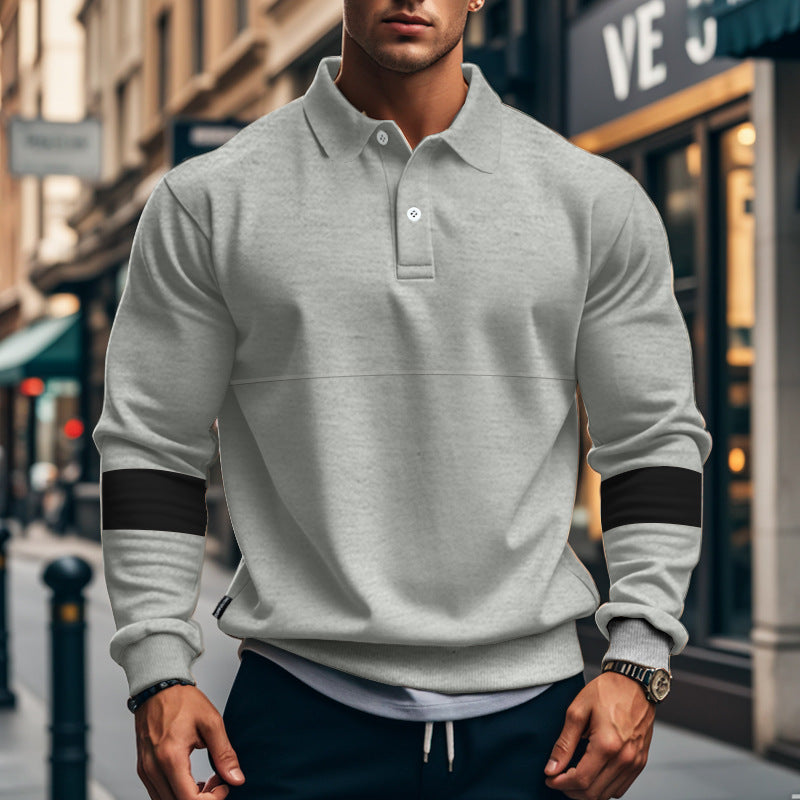 Men's sporty sweater with trendy contrasting stripes Lisslune