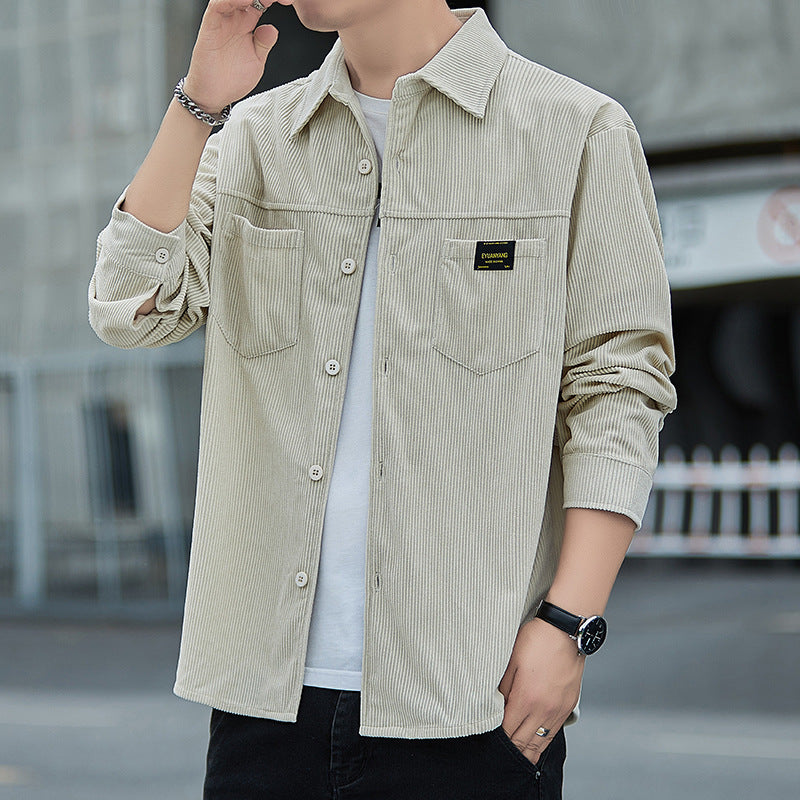 Men's stylish cord jacket with practical pockets Lisslune