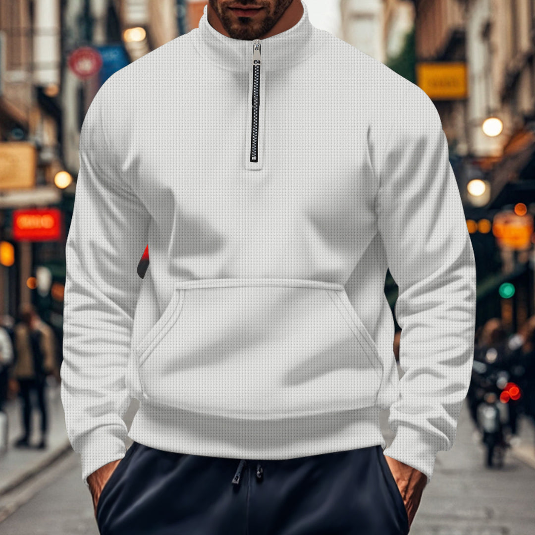 Men's sporty hoodie with zipper and practical pockets Lisslune