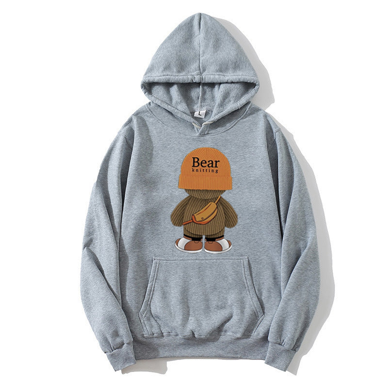 Women's hoodie with playful bear design and high-quality fleece Lisslune
