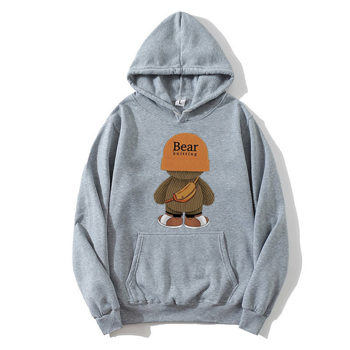Women's hoodie with playful bear design and high-quality fleece Lisslune