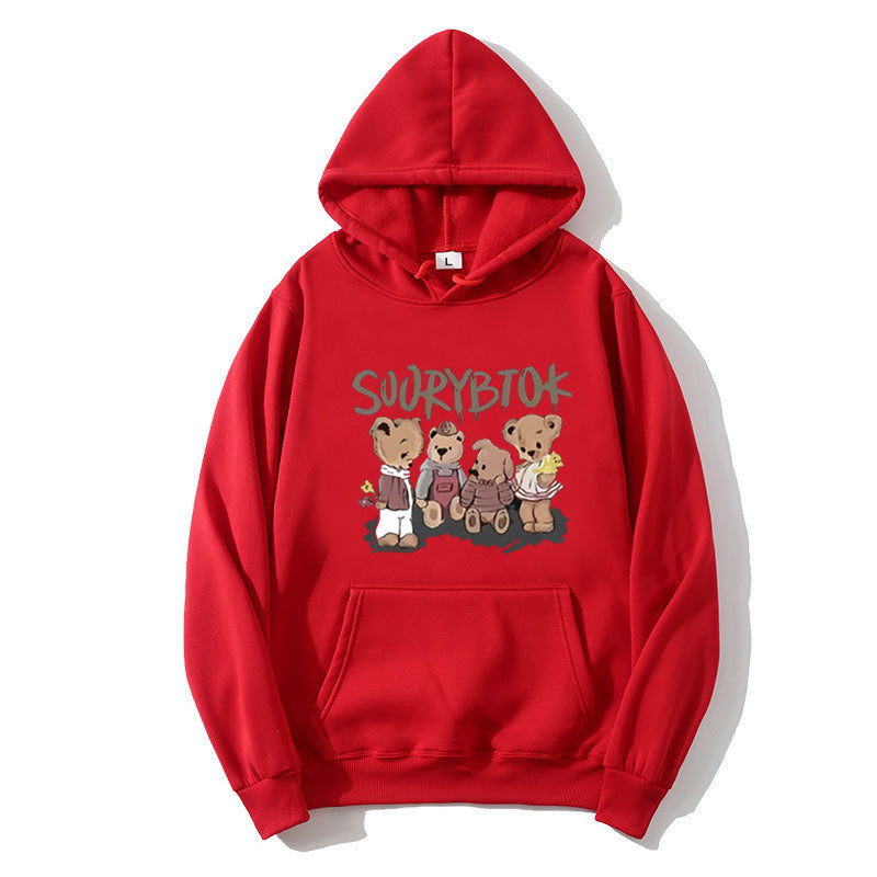 Womens hoodie with playful bear motif Lisslune