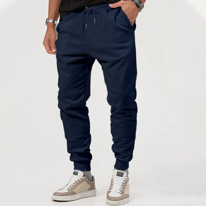 Men's sporty jogging pants with adjustable drawstring and elastic cuffs Lisslune