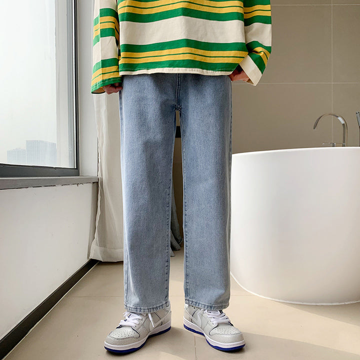 Men's leisure jeans in a casual style with a comfortable fit and high-quality denim Lisslune