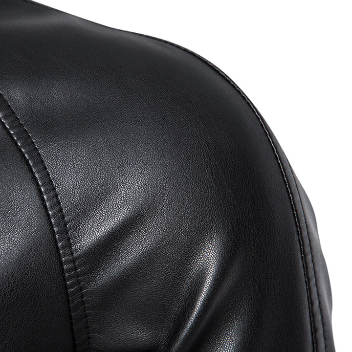 Men's fashionable synthetic leather jacket with comfortable lining Lisslune