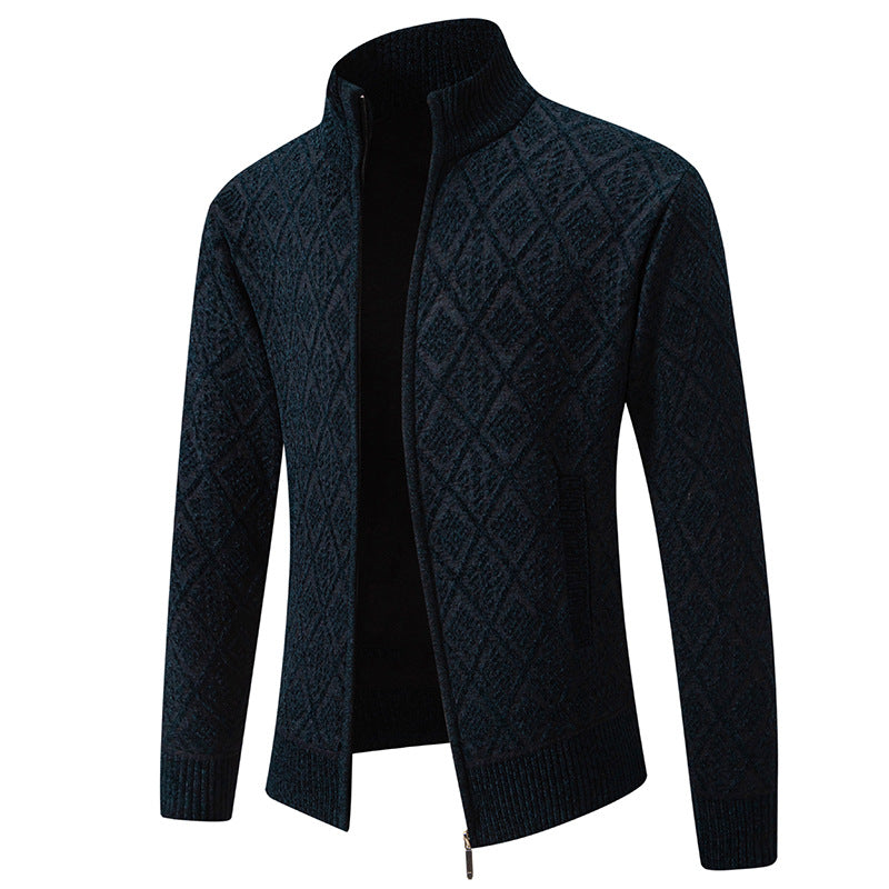 Men's cardigan with textured design and high collar Lisslune