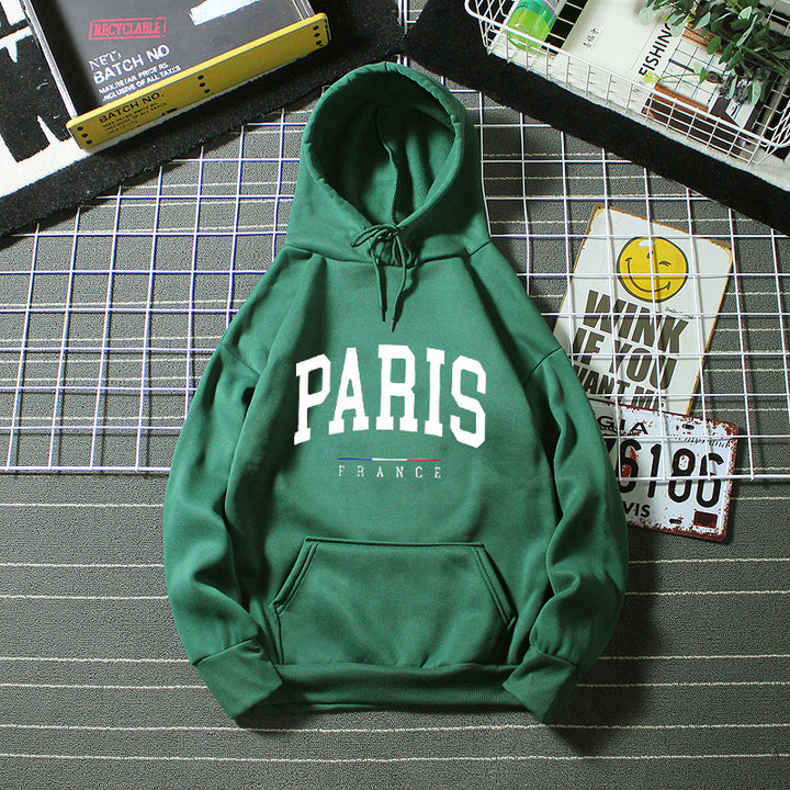 Women's hoodie with large Paris print Lisslune