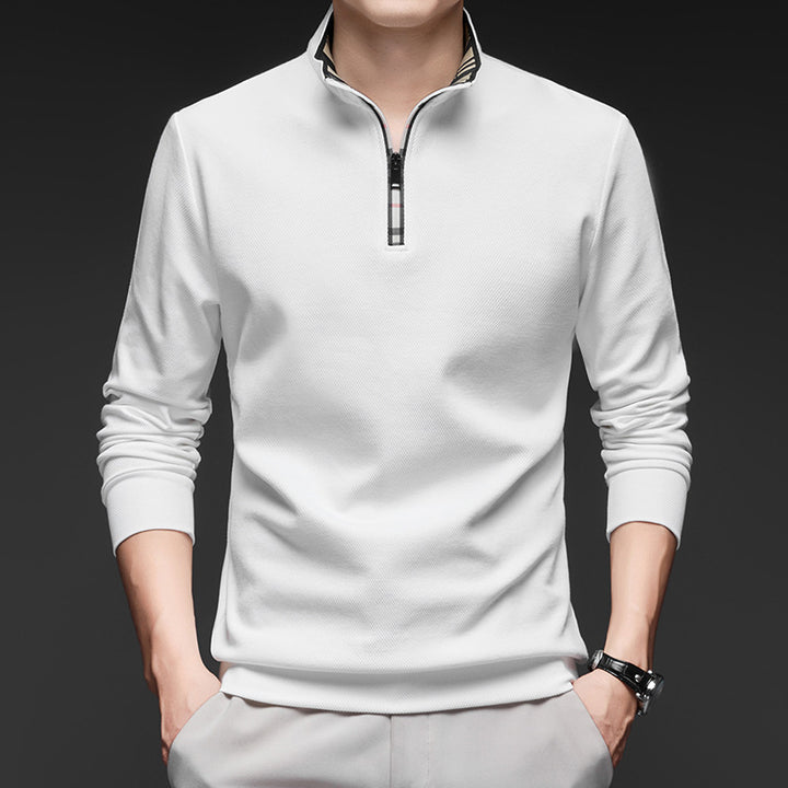 Men's Sweat Pullover with High-Quality Zipper and Modern Collar Lisslune