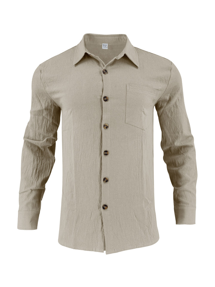 Men's Long Sleeve Shirt made of breathable cotton Lisslune
