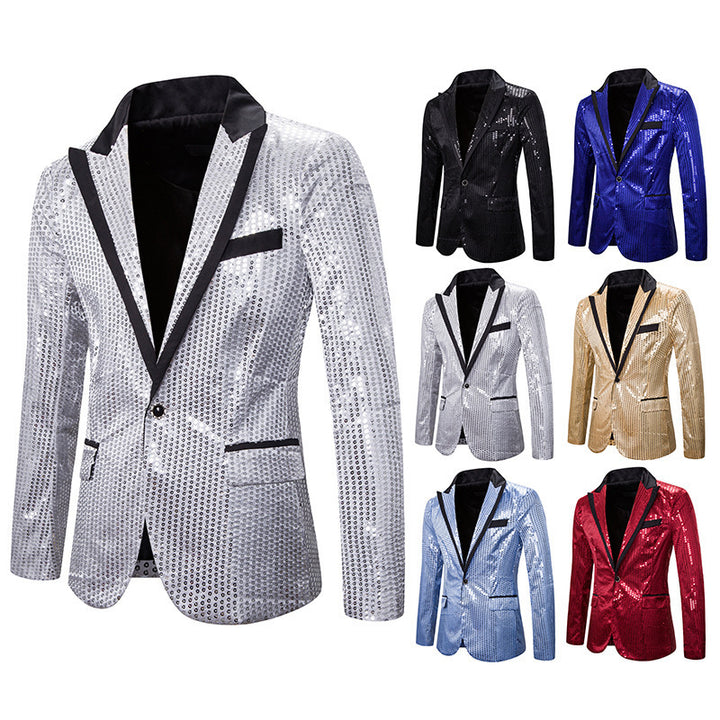 Men's elegant sequin blazer with modern cut Lisslune