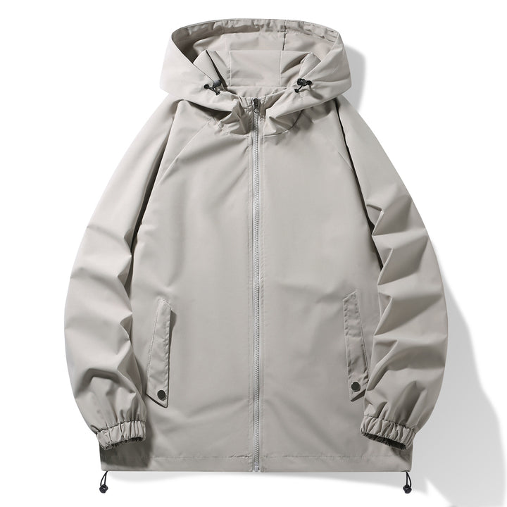Men's functional jacket with adjustable hood collar and elastic sleeve cuffs Lisslune