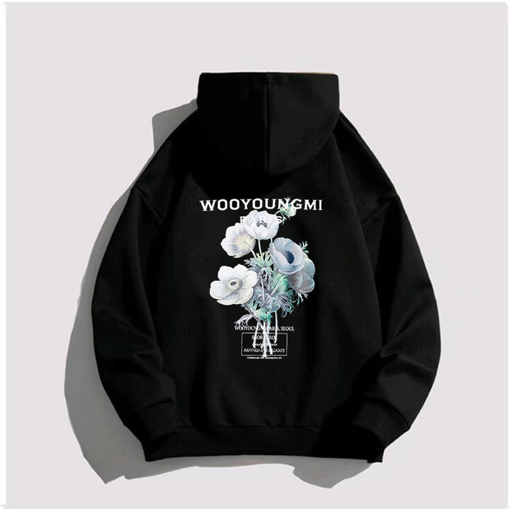 Women's hoodie with artistic floral print Lisslune