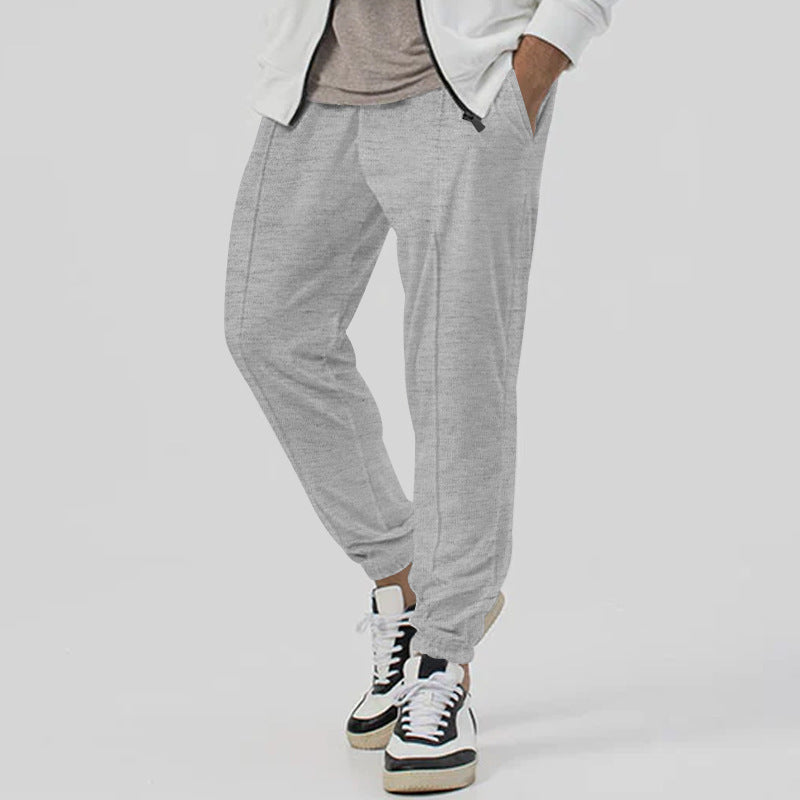 Men's leisure pants set with elastic waistband and breathable properties Lisslune