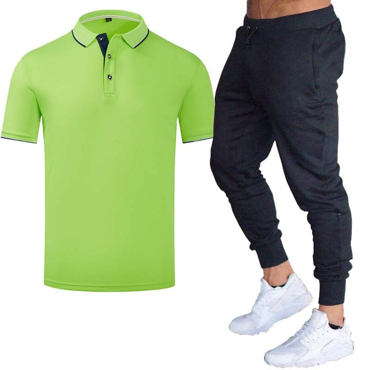 Men's Casual Polo Shirt and Sporty Joggers Lisslune