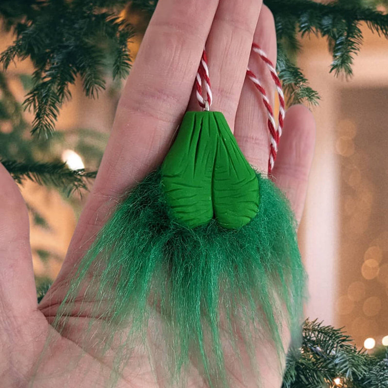 Lisslune | Hairy Grinchy Ball Christmas Ornament