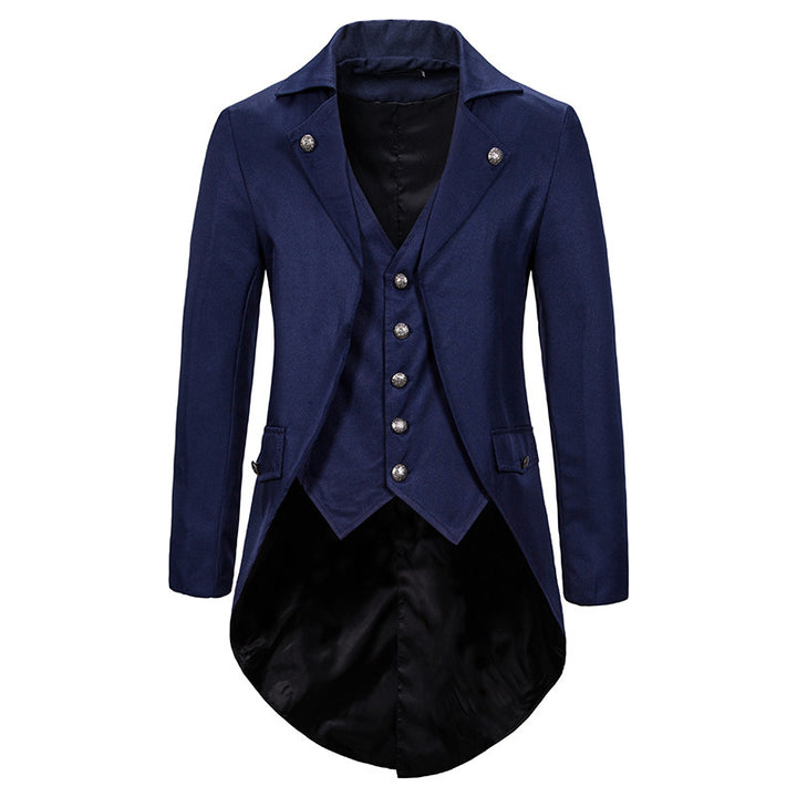 Men's elegant blazer with asymmetrical cut and floral design Lisslune