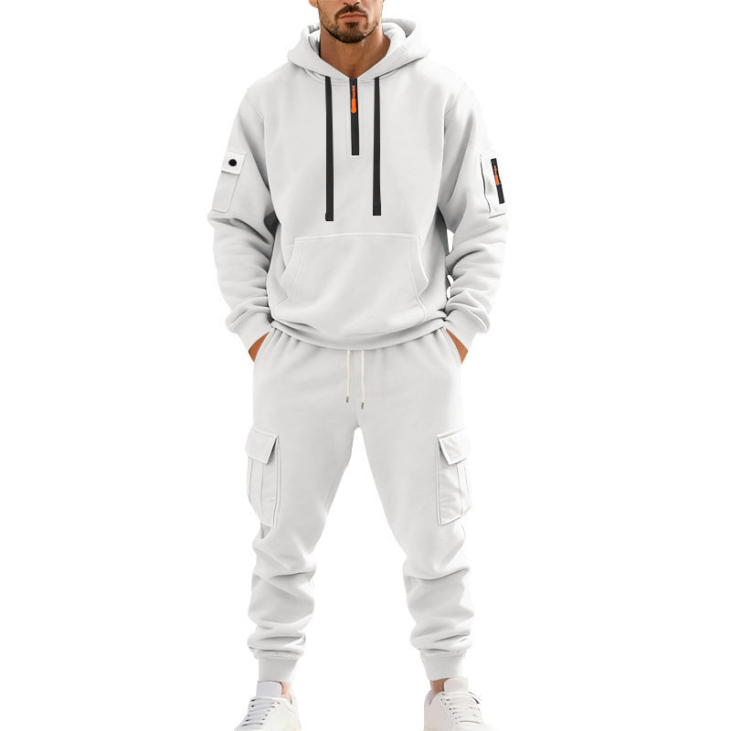 Men's Sporty Tracksuit with Functional Cargo Pockets Lisslune