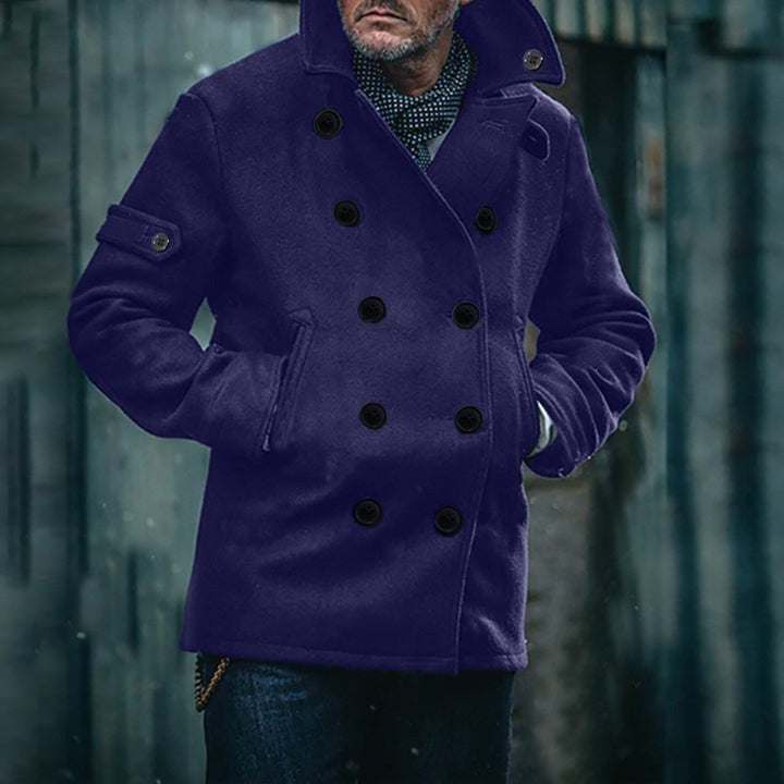 Men's elegant coat with double button placket Lisslune
