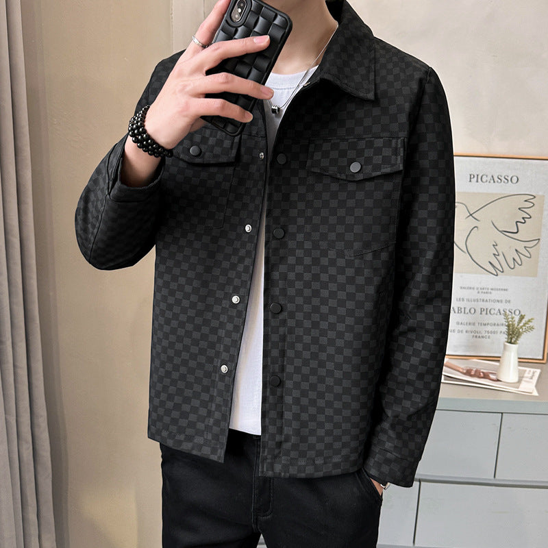 Men's Checked Overshirt Lisslune