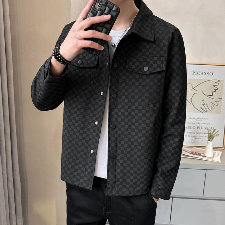 Men's Checked Overshirt Lisslune