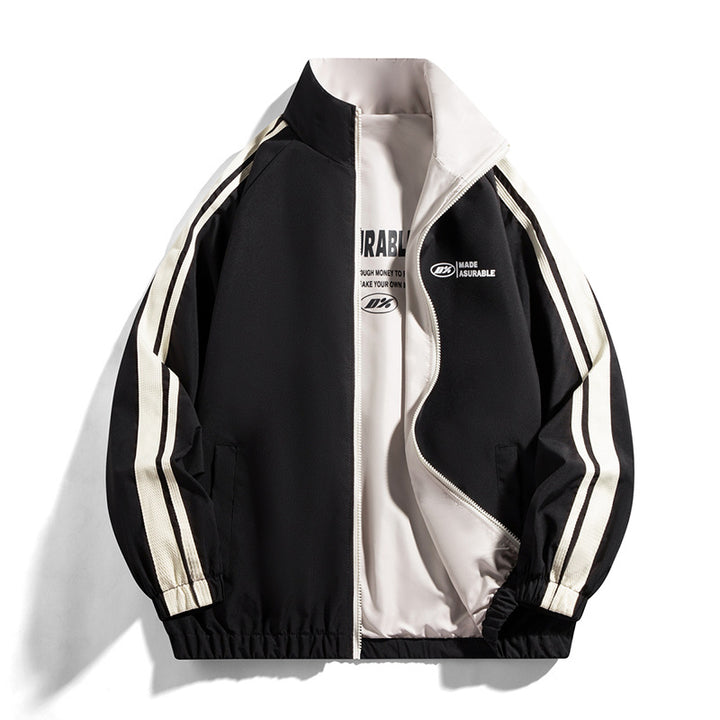 Men's sporty transitional jacket with contrast stripes Lisslune