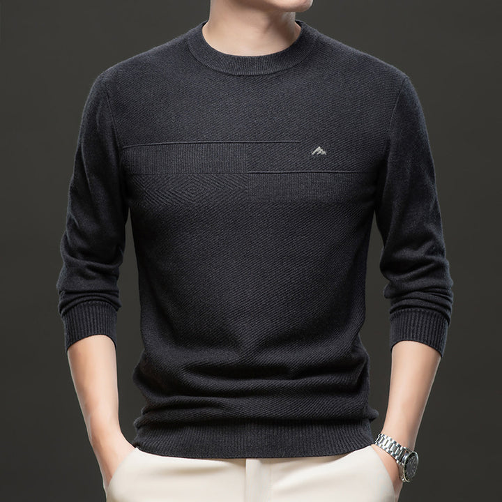 Men's knitted sweater with modern ribbed pattern Lisslune