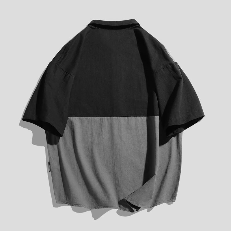 Men's casual short sleeve shirt with modern color combinations Lisslune