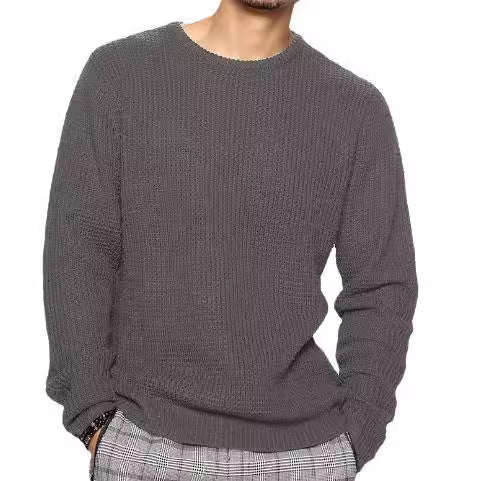 Men's Structured Sweater with Round Neck Lisslune