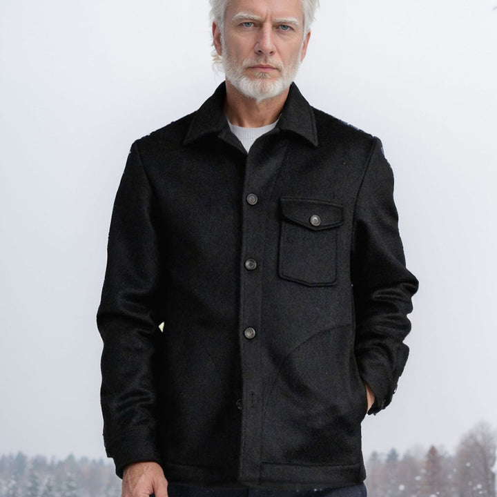 Men's wool jacket with practical pockets Lisslune