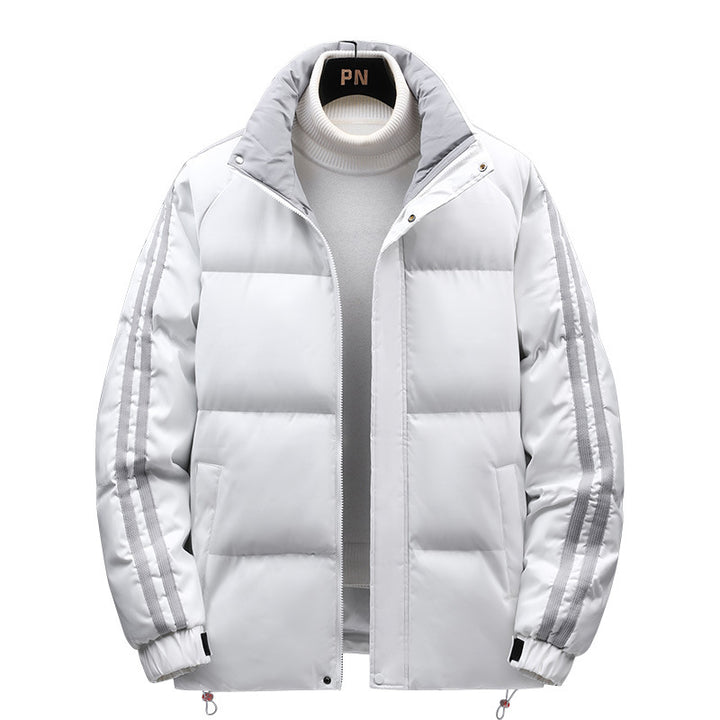 Men's Winter Quilted Jacket with Insulating Inner Lining and Adjustable Hood Lisslune