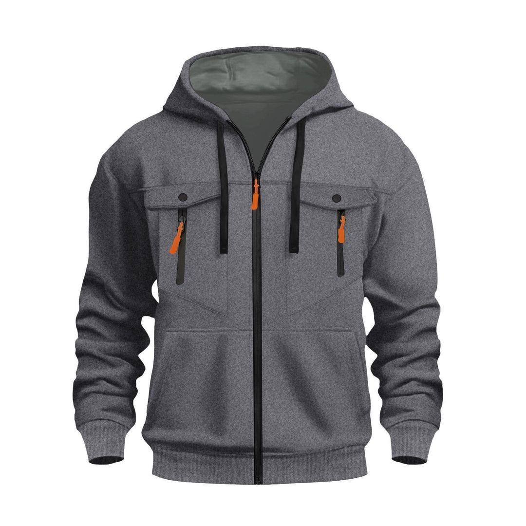 Men's Functional Hoodie Jacket with Practical Zipper Pockets Lisslune