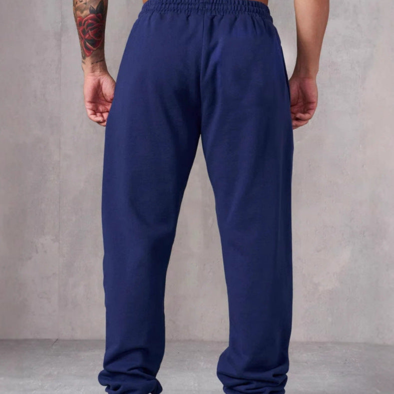 Men's relaxed leisure pants with wide cut and elastic waistband Lisslune