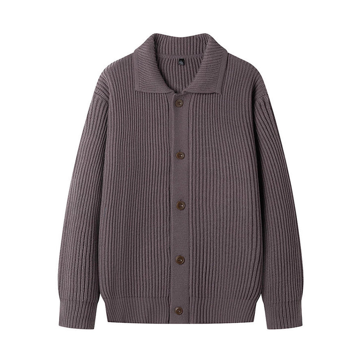 Men's cardigan with sporty design and fashionable shawl collar Lisslune