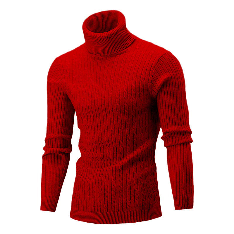 Men's elegant turtleneck sweater with textured design Lisslune