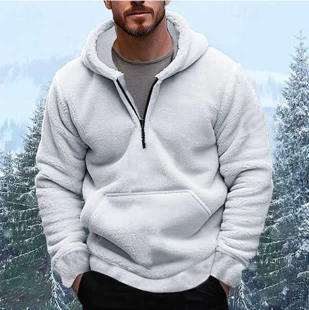 Men's fleece pullover with practical kangaroo pocket Lisslune