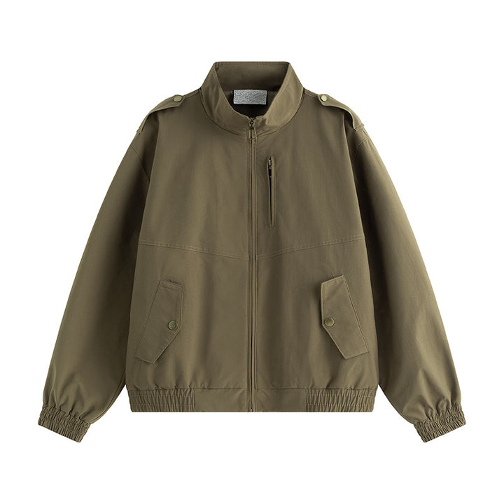 Men's practical leisure jacket with high collar and side insert pockets Lisslune